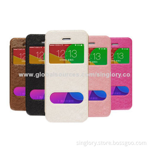 Leather Case Covers for iPhone 6, Smartphones, Various Colors Available